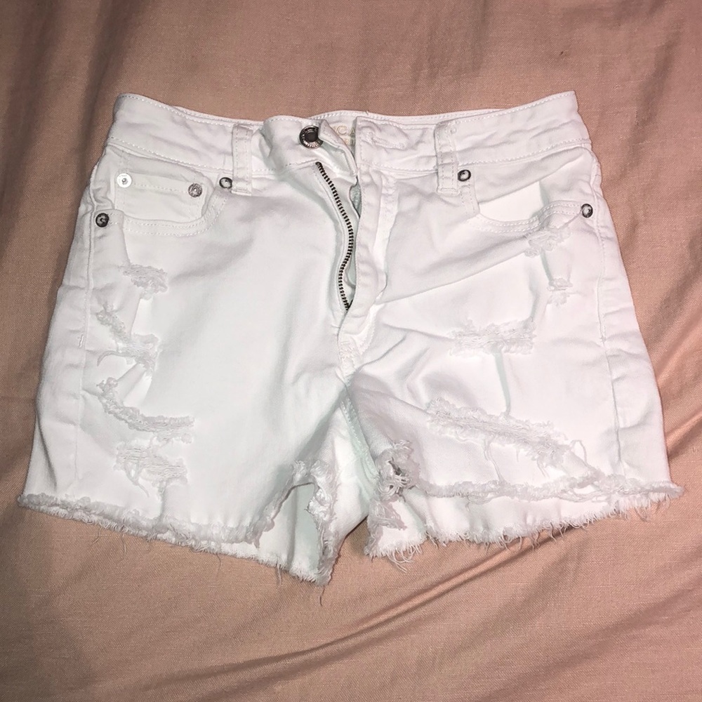 EUC White Mom Shorts